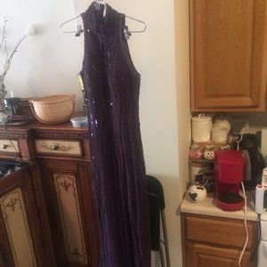 Vintage 90's "Sugar Plum" 100% Silk Cocktail Dress